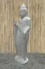 Product image 3 of the product “Standing Buddha with floral carving, Abudaya position. 40 x 28 x 152cm. Natural stone (river stone), stonemasonry ”